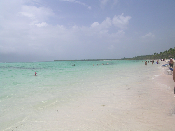 Gorgeous beach that does on for miles at the Barcelo Bavaro Palace Family Deluxe resort