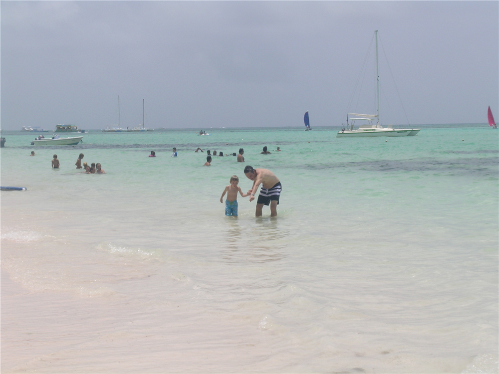 Families enjoy hours in the surf at Barcelo Bavaro Palace Family Deluxe